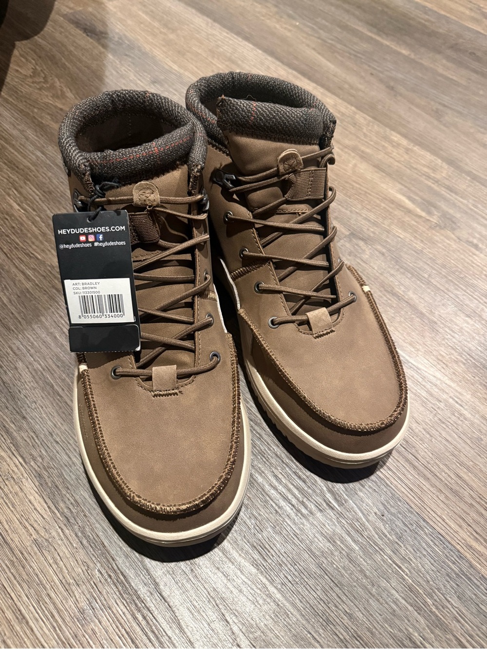 Hey Dude Men's Tan/Brown Lace-Up Casual Boots - Picture 2 of 5